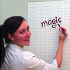 Gridded White Magic Whiteboard - 25 sheet roll 