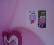 Bedroom Posters  Create your own posters. Easy to do and no marks left on walls.  Peel off and reapply somewhere else.