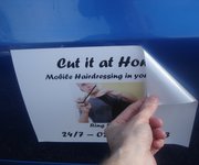 No damage to paint work  Cheap and quick and easy to apply to cars and vans. Low cost way to advertise your business.