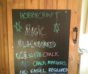 Magic Blackboard on a door