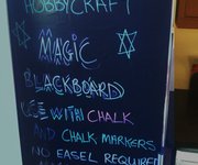 Magic Blackboard on a fridge door