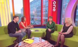 <p>Deborah Meaden on One Show talking about Entrepreneurs from Magic Whiteboard</p>