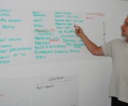 Magic Whiteboard at a project meeting