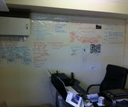 Holywell Spring water using Magic Whiteboard in office for planning